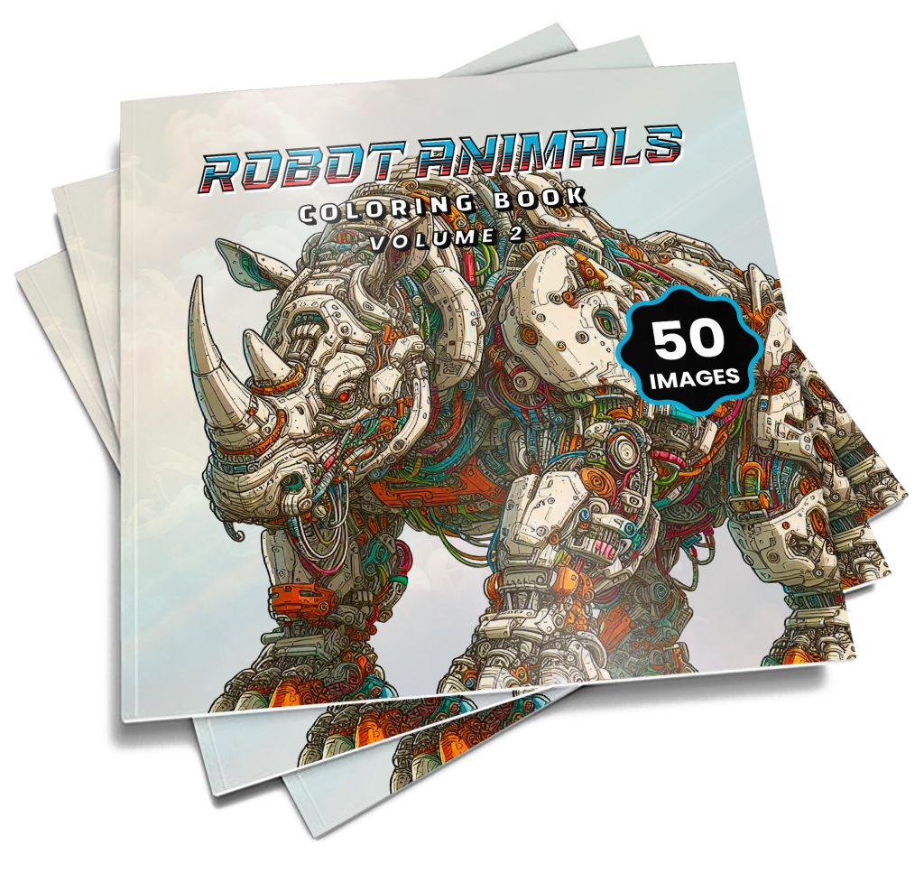 Robot Animals Coloring Book Volume&nbsp;2