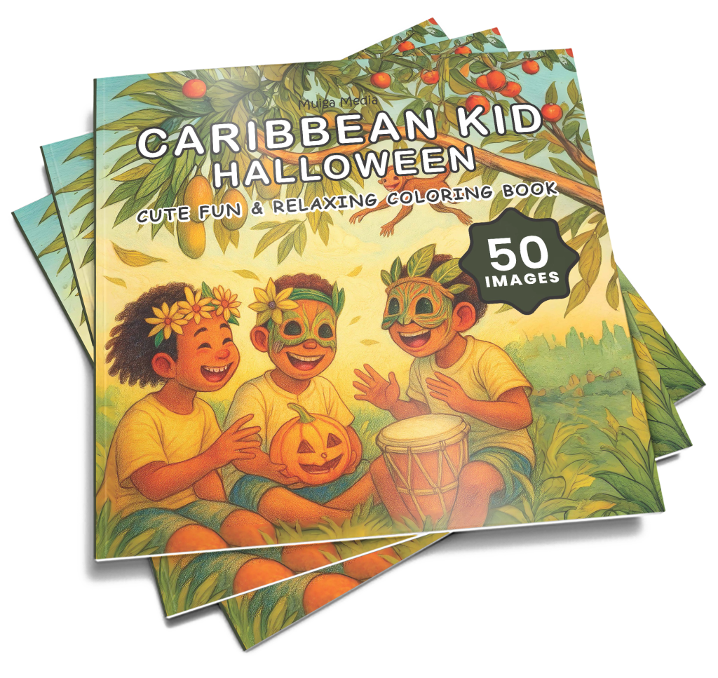 Caribbean Kid Halloween Coloring&nbsp;Book